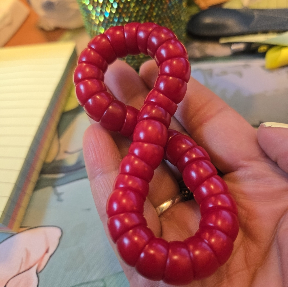 Mudi Aries RuaRua Red Beaded Stretch Bracelet - Women Jewelry - Picture 5 of 8